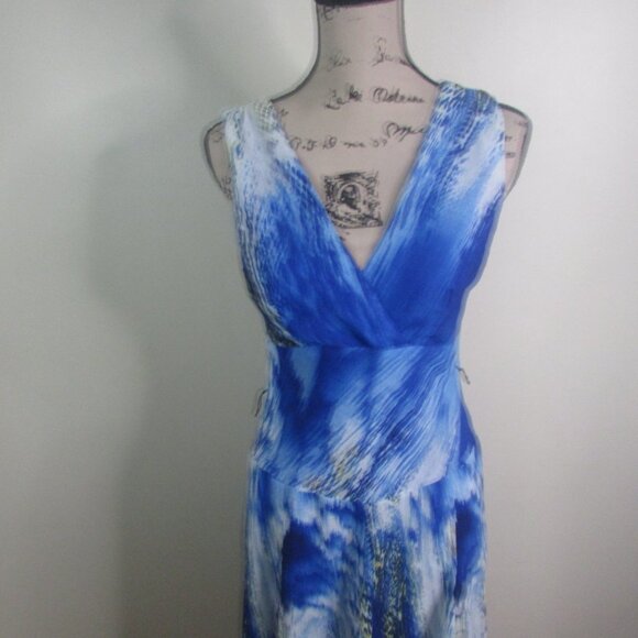 Chris McLaughlin Dress 4 Sleeveless Blue - Picture 7 of 13